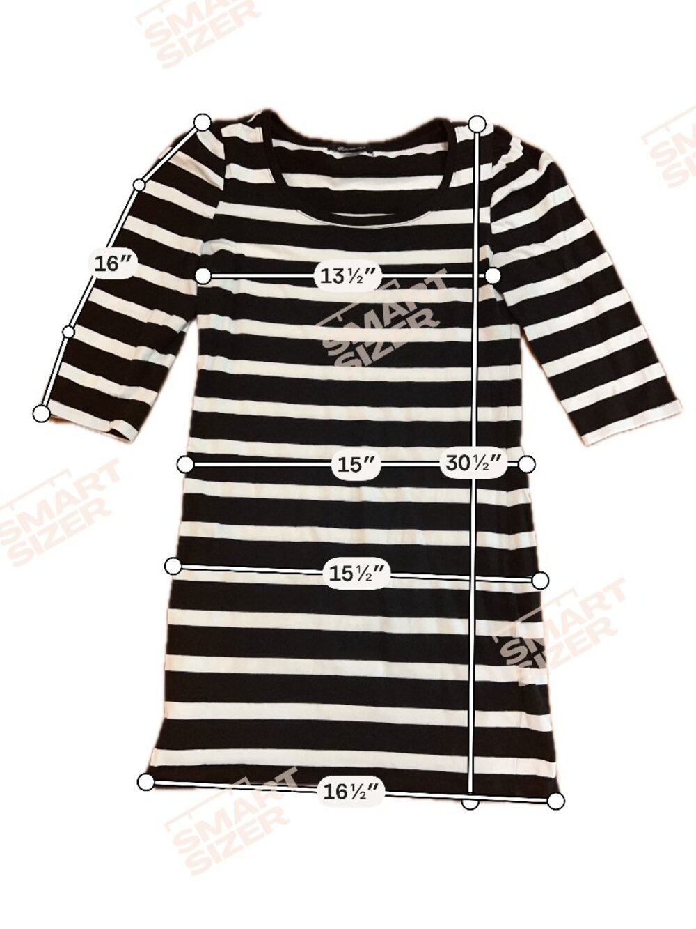 Forever 21 Black and White Striped Mini Dress Size M - Picture 4 of 4